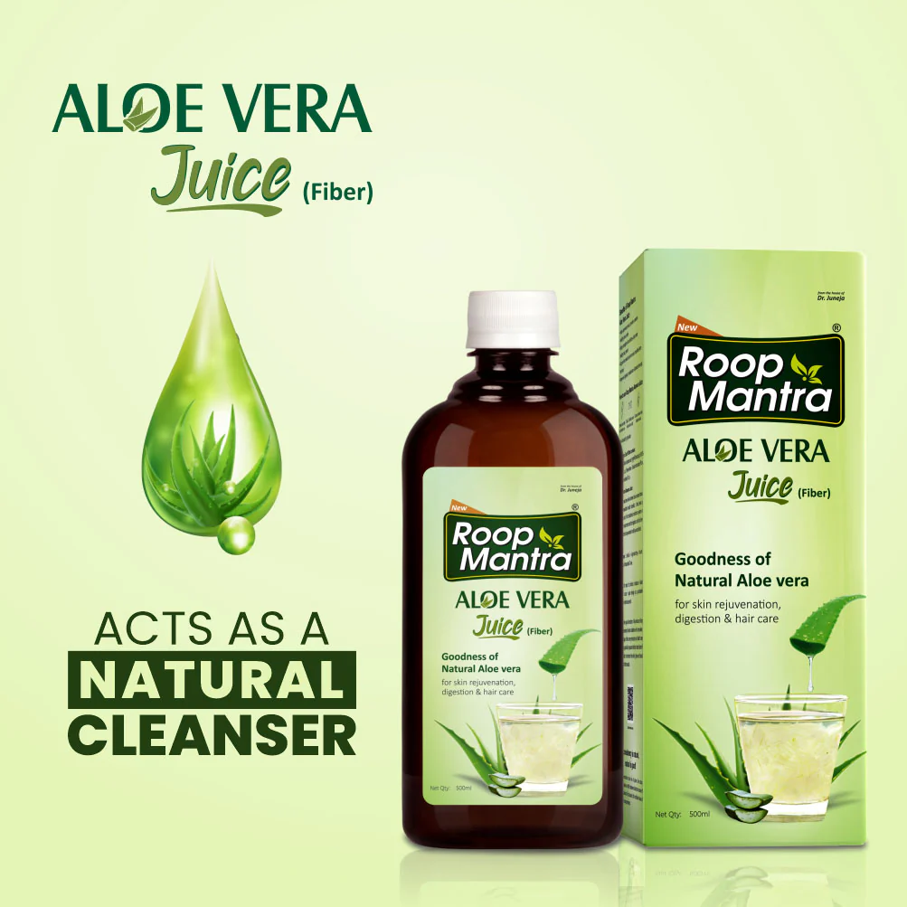 Roop Mantra Aloe Vera Juice (Fiber) - 500ml - Image 4