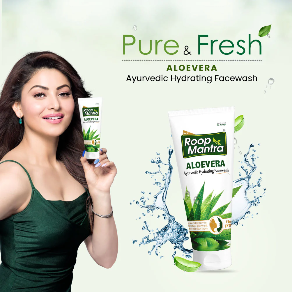 Roop Mantra Ayurvedic Aloe Vera Face Wash - 115ml - Image 6