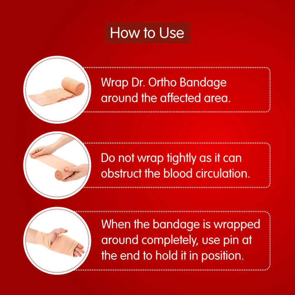 Dr. Ortho Elastic Crepe Bandage - 10cm x 4mt (Pack of 2) - Image 9