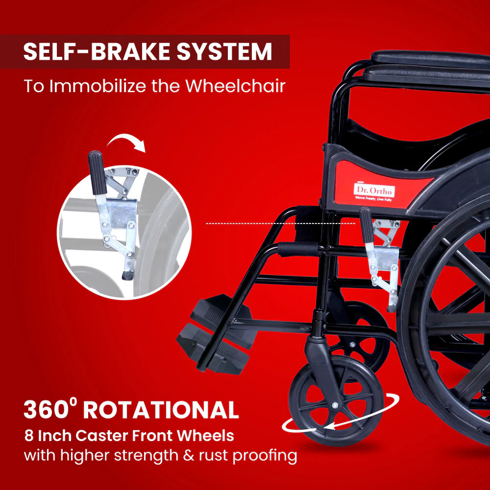 Dr. Ortho Foldable Wheel Chair - Image 4