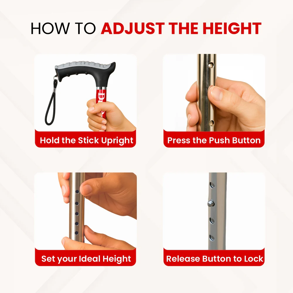 Dr. Ortho Quadripod Adjustable Walking Stick - Image 5