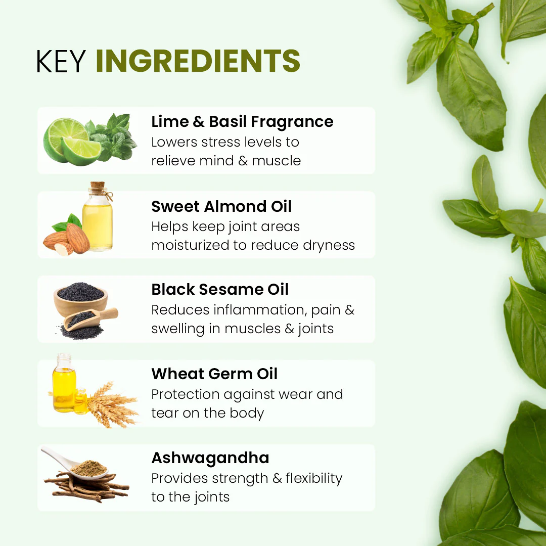 Dr. Ortho Lime & Basil Body Massage Oil - 250ml - Image 3