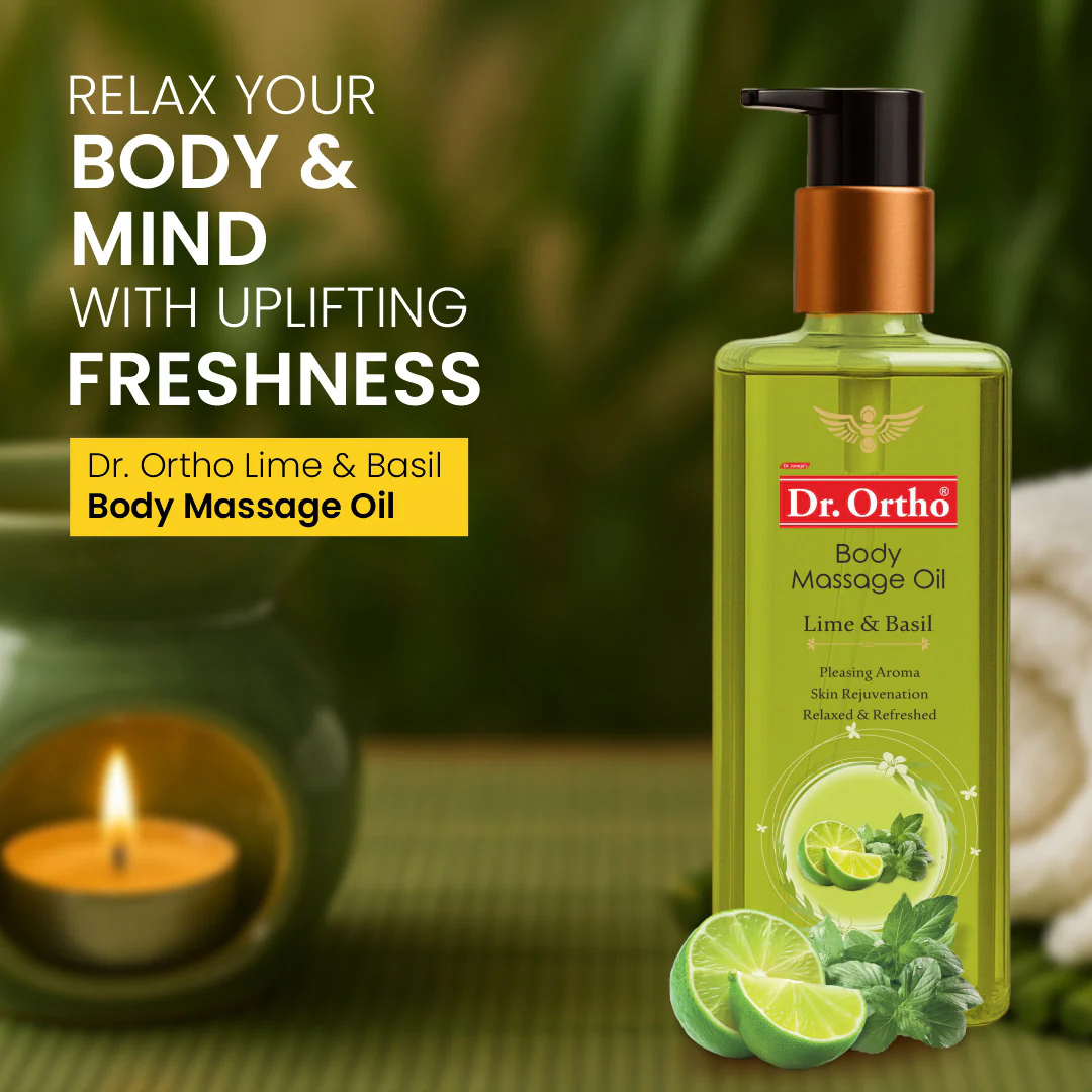 Dr. Ortho Lime & Basil Body Massage Oil - 250ml - Image 5