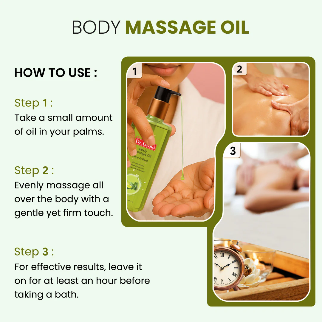Dr. Ortho Lime & Basil Body Massage Oil - 250ml - Image 6