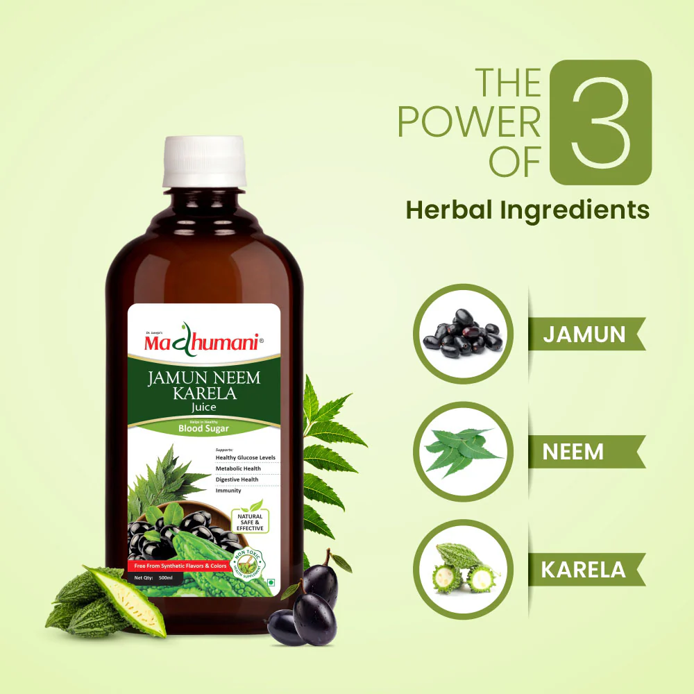 Madhumani Jamun Neem Karela Juice - 500ml - Image 3