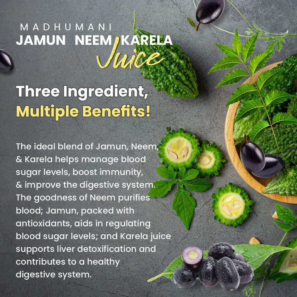 Madhumani Jamun Neem Karela Juice - 500ml - Image 5