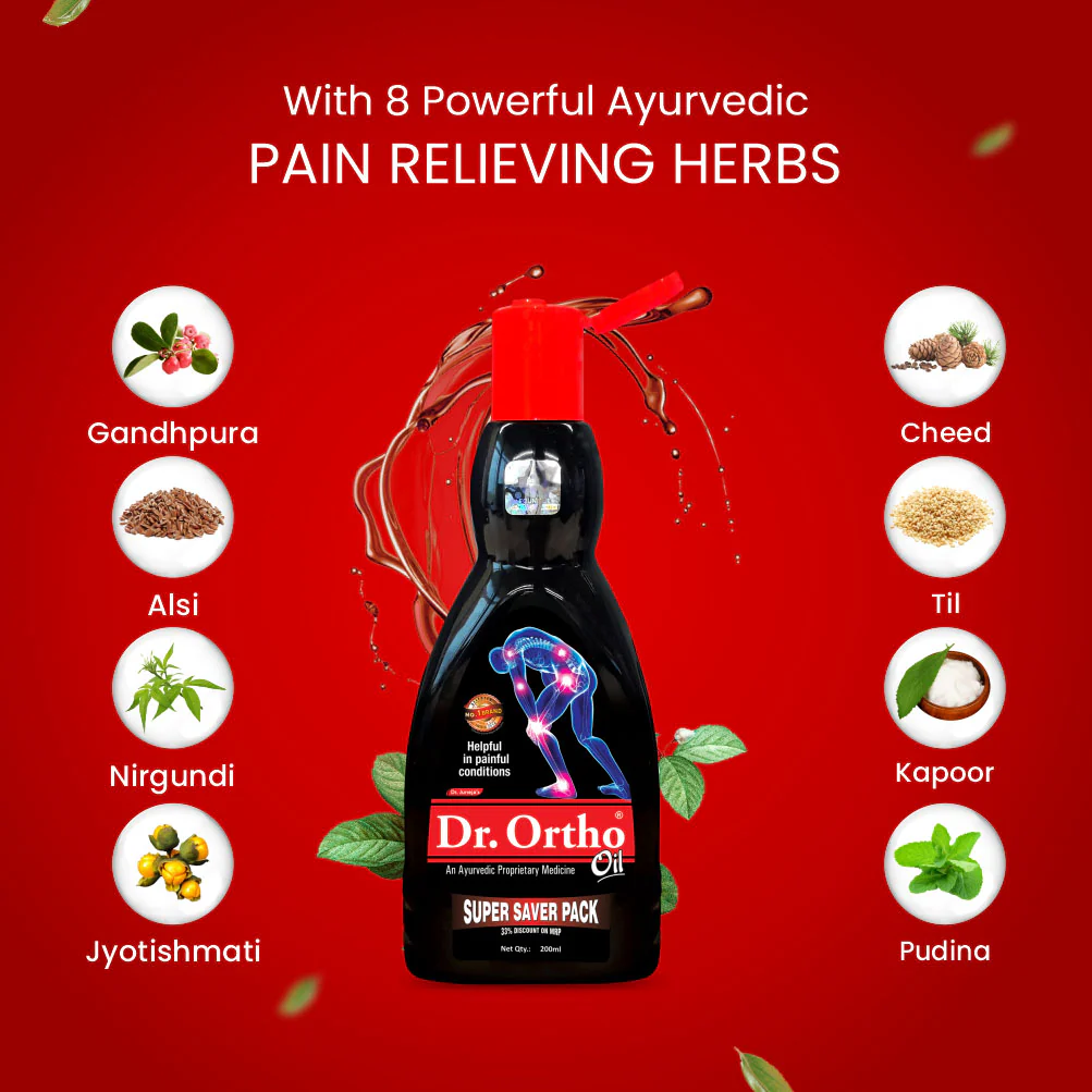 Dr. Ortho Ayurvedic Oil Super Saver Pack - 200ml - Image 3