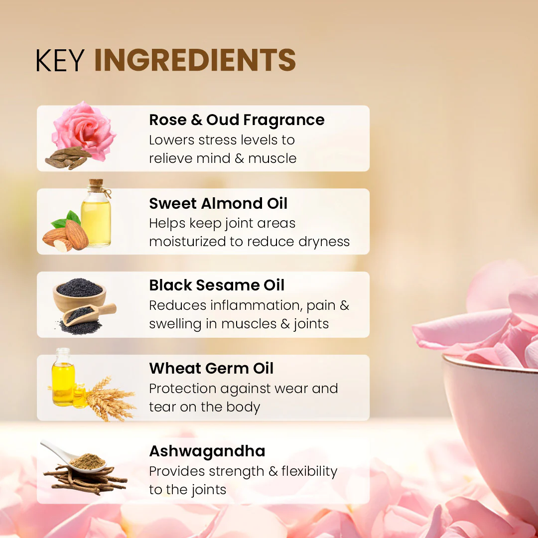 Dr. Ortho Rose & Oud Body Massage Oil - 250ml - Image 3