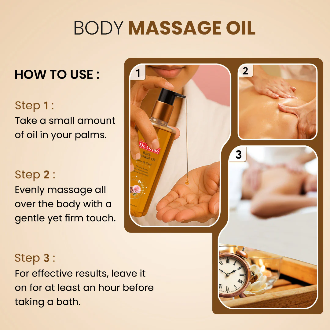 Dr. Ortho Rose & Oud Body Massage Oil - 250ml - Image 6