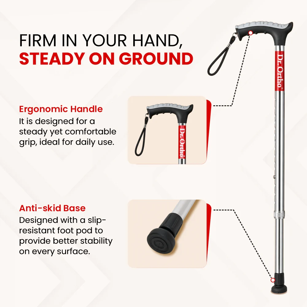 Dr. Ortho L-Type Adjustable Walking Stick - Image 3